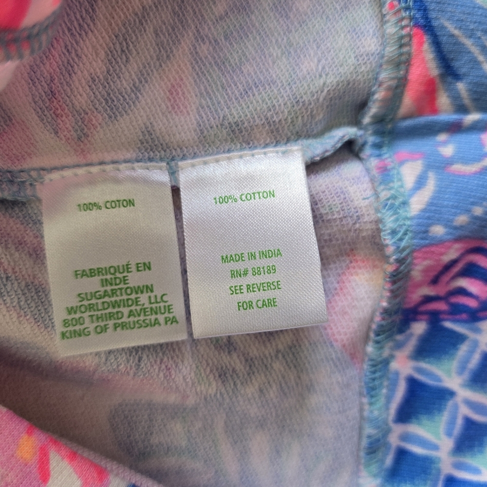 Lilly‎ Pulitzer Jansen Long Sleeve Sweatshirt Pink Isle Snappy Turtle Size S - Picture 11 of 11